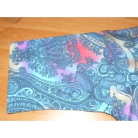 Bluzka Oversize z hinduskim wzorem - odcienie niebieskiego